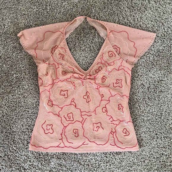 {BCBG} Beaded Shirt and Skirt Matching Set - Picture 8 of 16